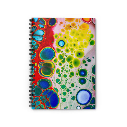 Spiral Notebook - Ruled Line - Bubbling Rainbows