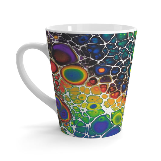 Latte Mug - 12 oz - Rainbow Bubbles